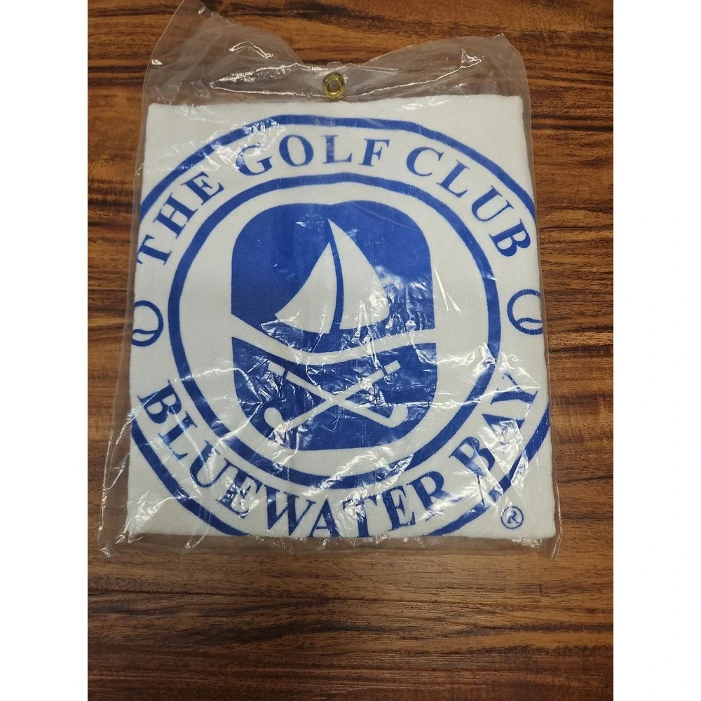 Brand New Club Terrycloth Caddie Golf Bag Towel - BLUEWATER BAY Logo